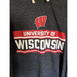 L University Of Wisconsin Dark Gray Woman Hoody Made In Salvador By Gear Sport